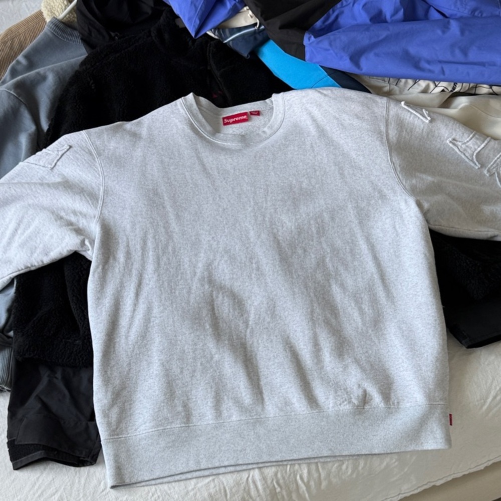 Supreme Light Gray Crewneck Sweater